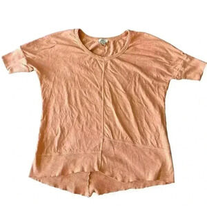 Women’s Sundance Orange Hi-Low Cotton T-Shirt Size Small